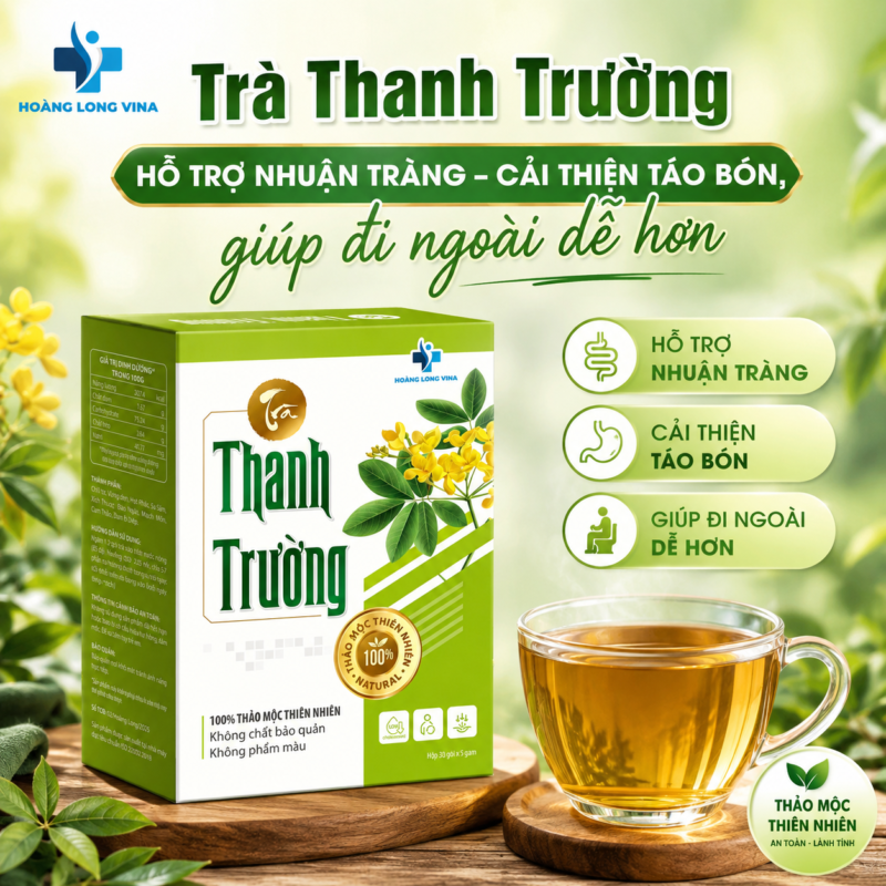 Trà Thanh Trường hỗ trợ nhuận tràng – Cải thiện táo bón, giúp đi ngoài dễ hơn