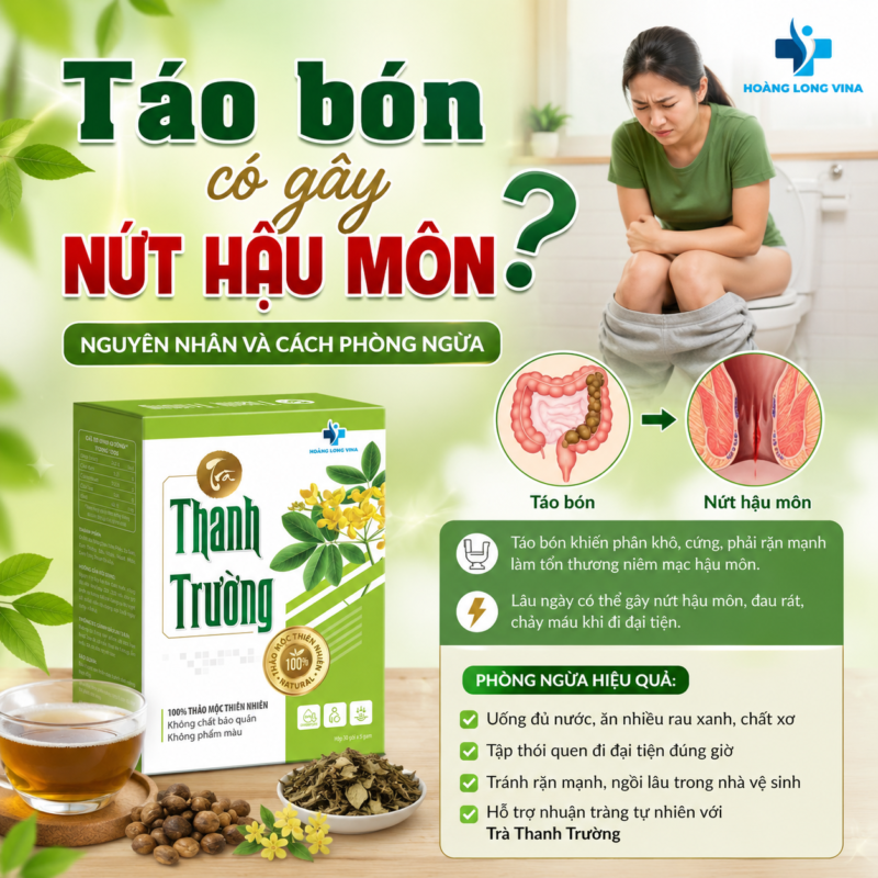 Táo bón có gây nứt hậu môn không? Nguyên nhân và cách phòng ngừa