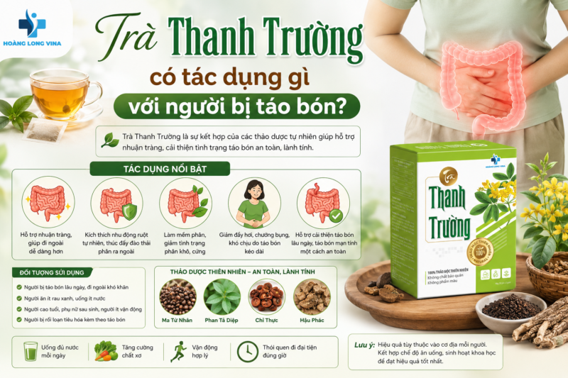 Trà Thanh Trường có tác dụng gì với người bị táo bón?