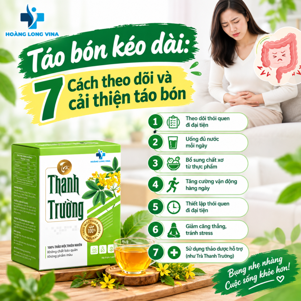 Táo bón kéo dài: 7 Cách theo dõi và cải thiện táo bón 