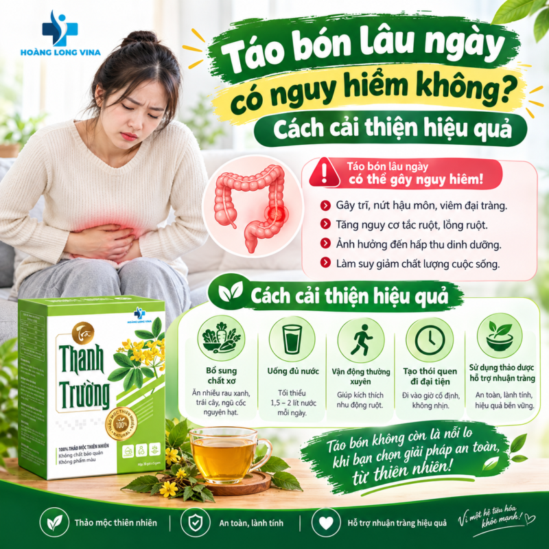 Táo bón lâu ngày có nguy hiểm không? Cách cải thiện hiệu quả