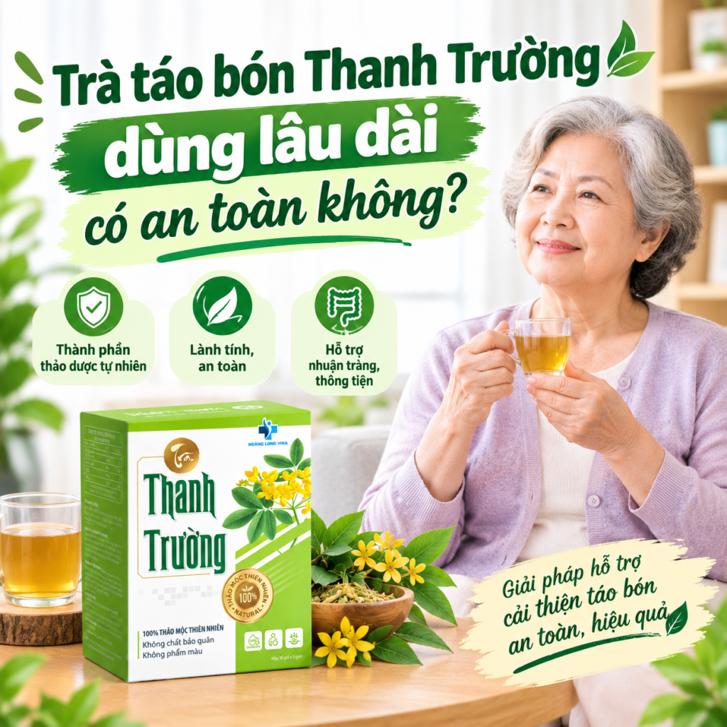 Trà táo bón Thanh Trường dùng lâu dài có an toàn không? 