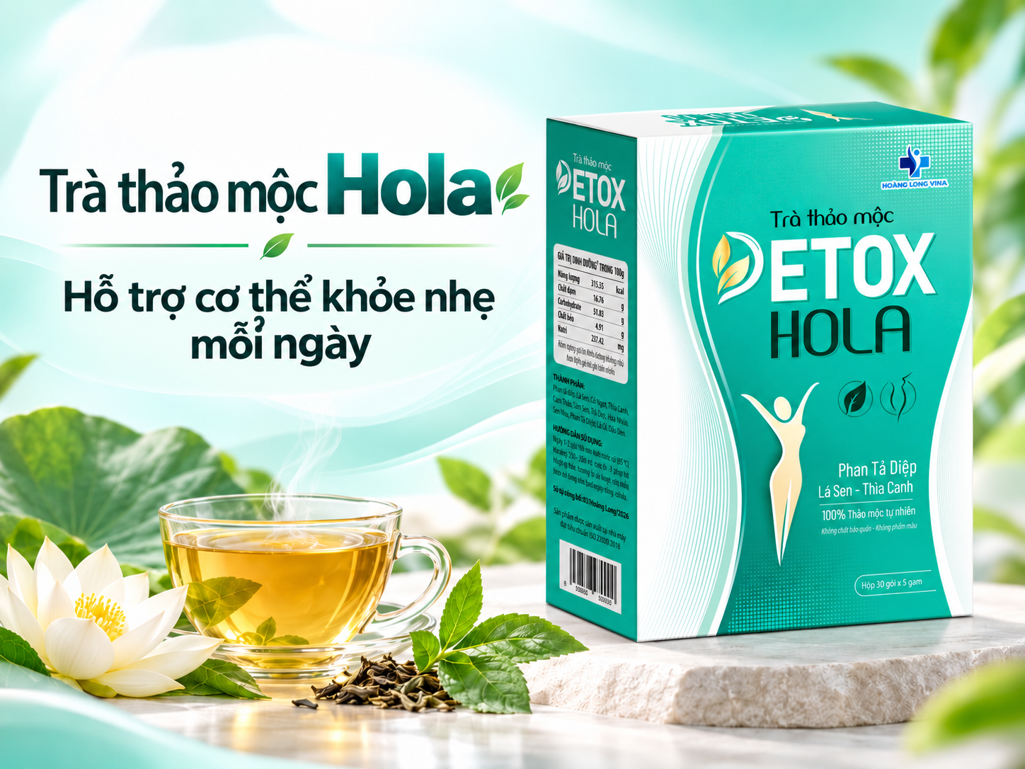 Trà thảo mộc Hola – Hỗ trợ cơ thể khỏe nhẹ mỗi ngày