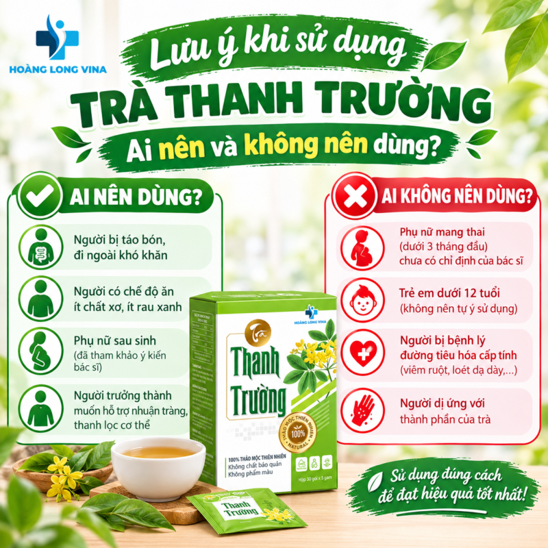 Lưu ý khi sử dụng trà Thanh Trường: Ai nên và không nên dùng?