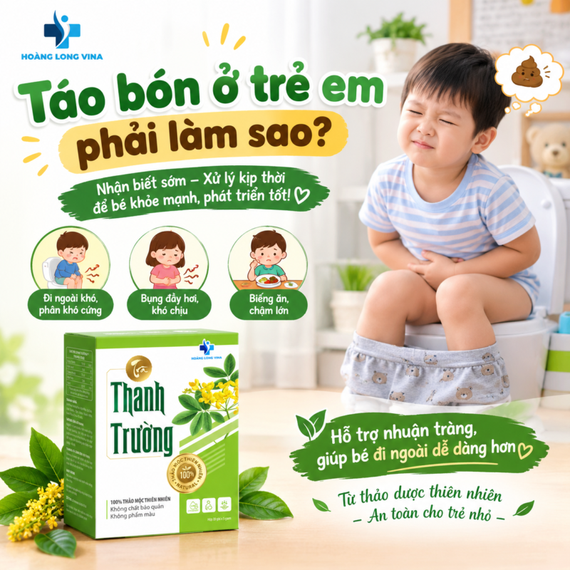 Táo bón ở trẻ em phải làm sao? Nguyên nhân và hướng điều trị hiệu quả