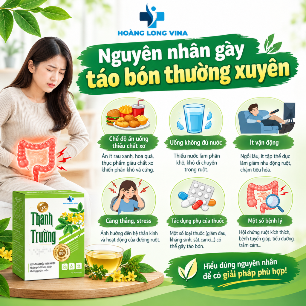 Táo bón thường xuyên là bệnh gì? Nguyên nhân và 5 cách cải thiện hiệu quả 