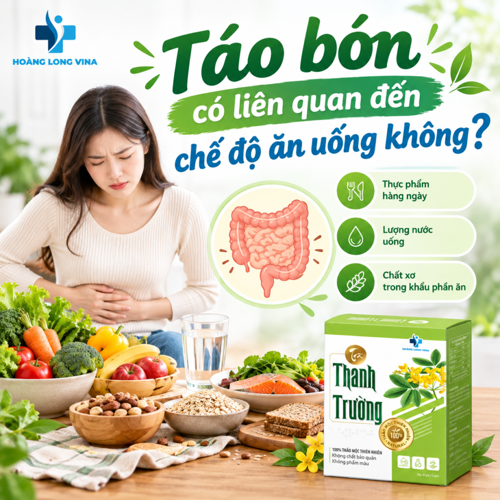 Táo bón có liên quan đến chế độ ăn uống không? 