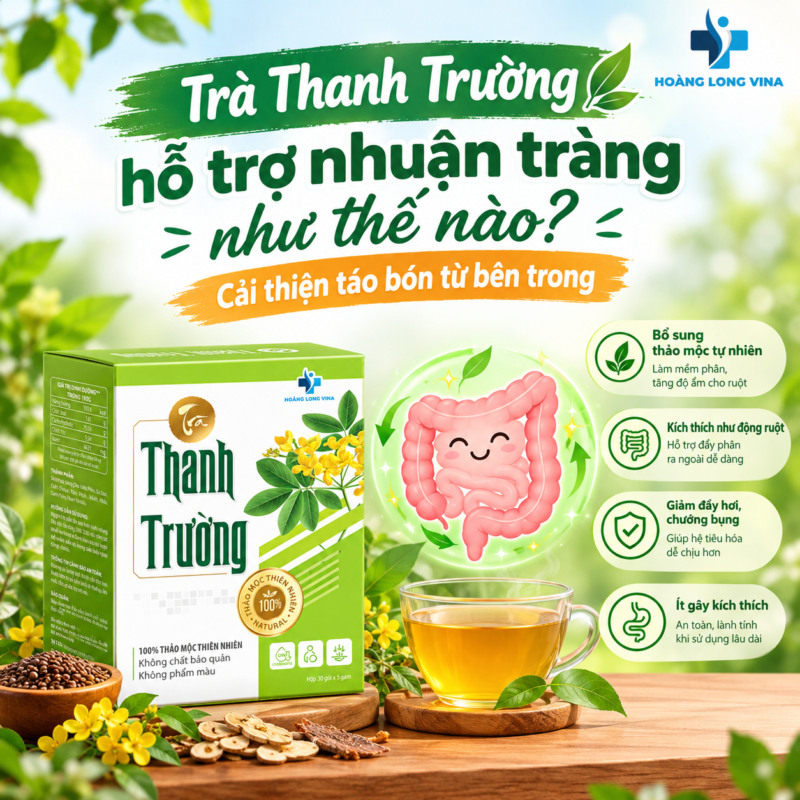 Trà Thanh Trường hỗ trợ nhuận tràng như thế nào? Cải thiện táo bón từ bên trong
