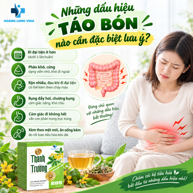 Những dấu hiệu táo bón nào cần đặc biệt lưu ý?