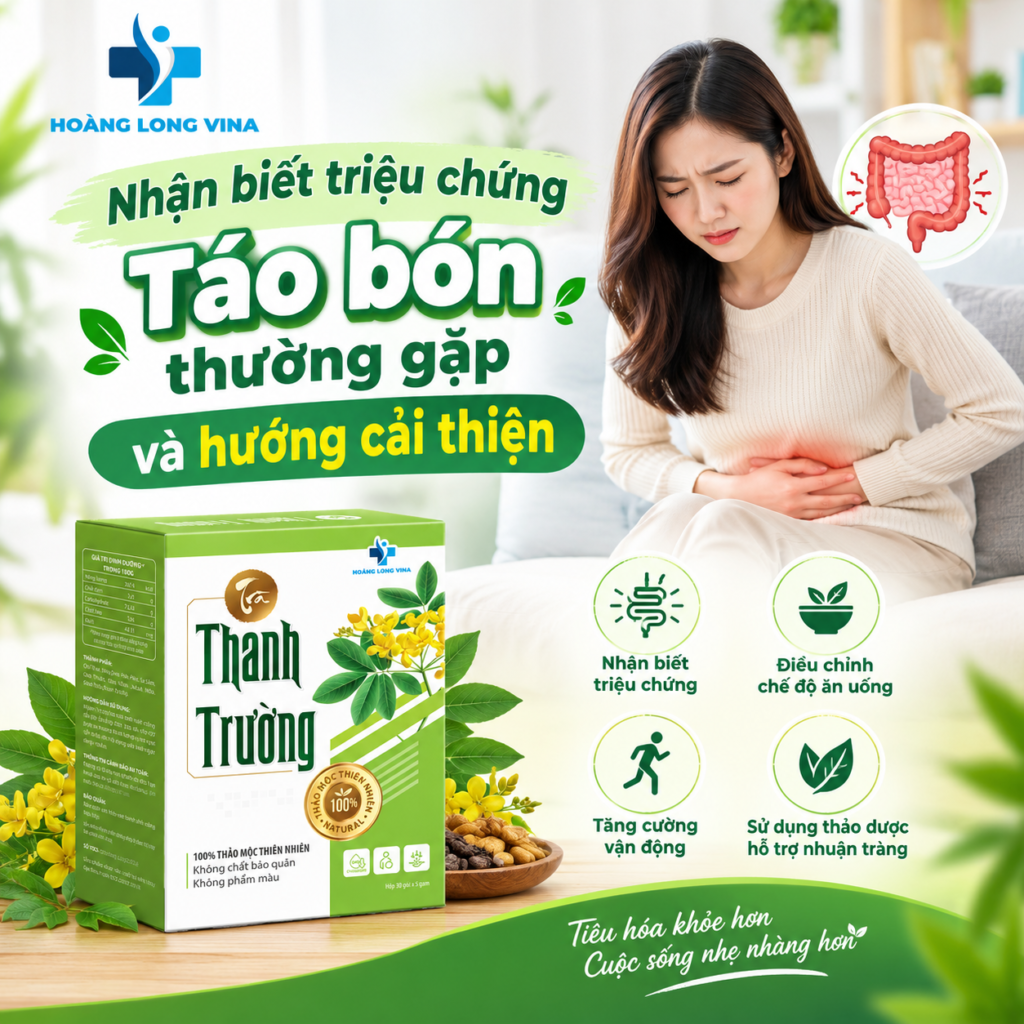 Nhận biết triệu chứng táo bón thường gặp và hướng cải thiện